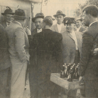 1960 - Festplatz - Bürgerschützen - Bier in Holzkisten